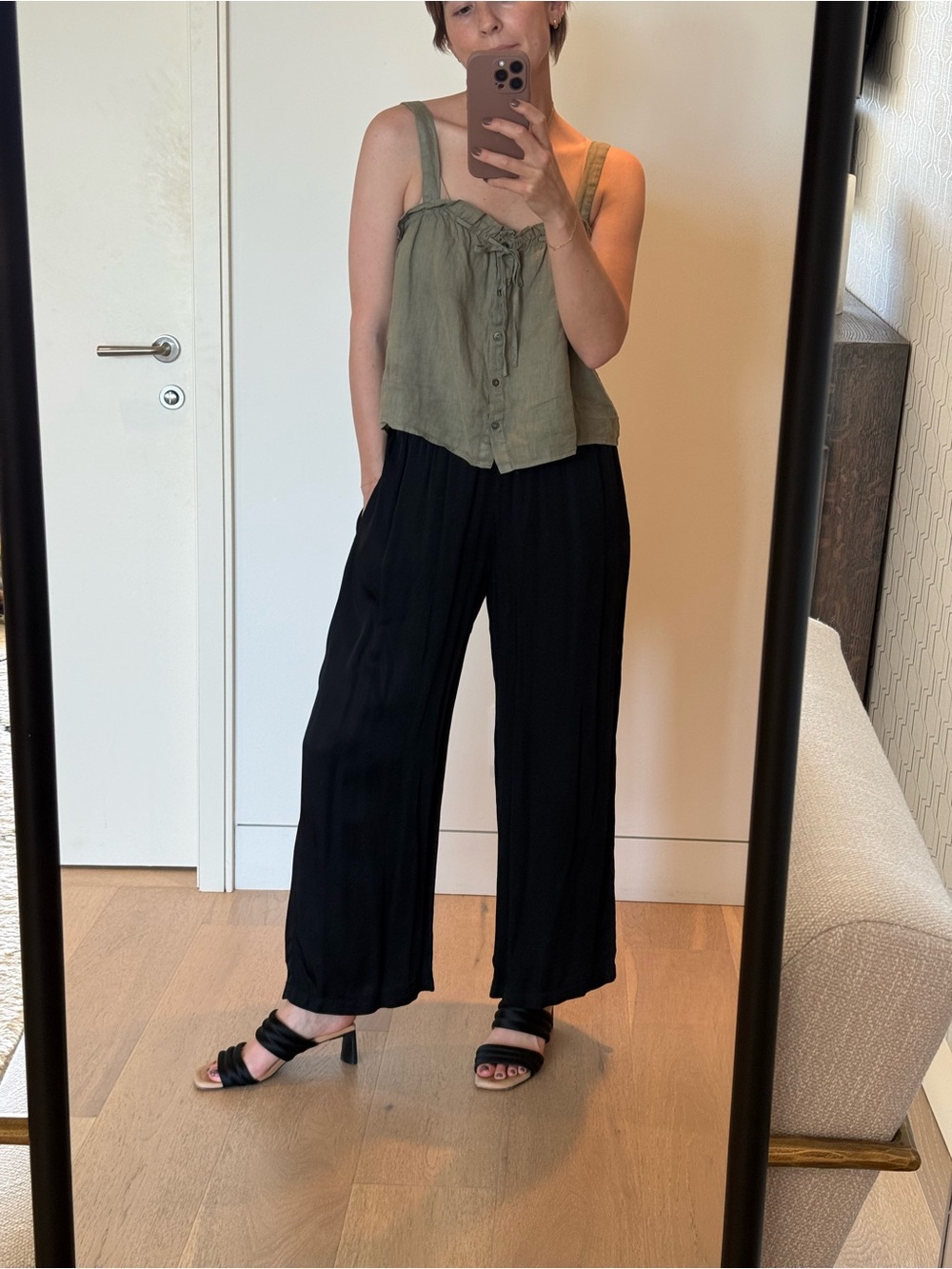Velvet by Graham & Spencer Black Wide-Leg Palazzo Pants